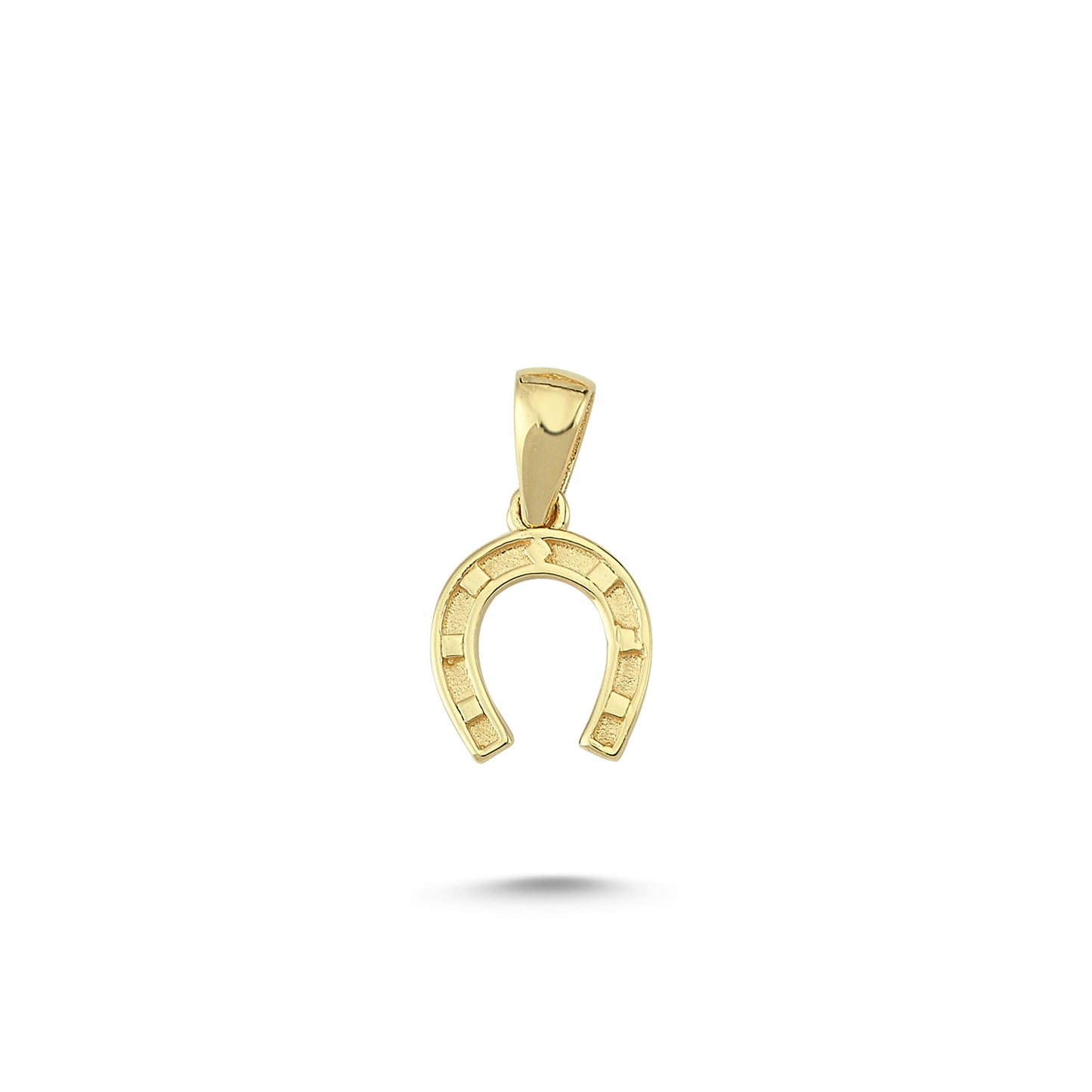 14K Gold Horseshoe Charm Necklace