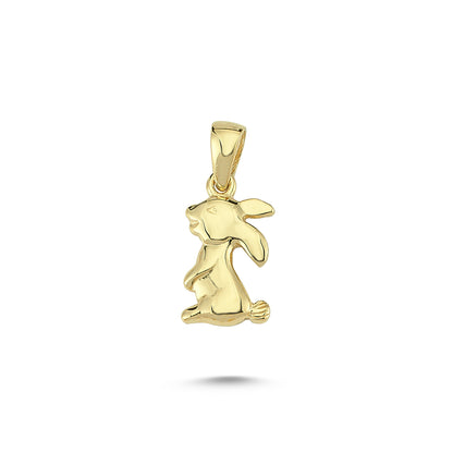 14K Gold Rooster Animal Charm Necklace