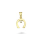 14K Gold Horseshoe Charm Necklace