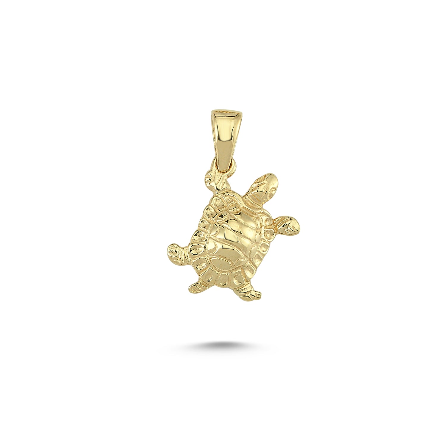 14K Gold Tortoise Animal Charm Necklace