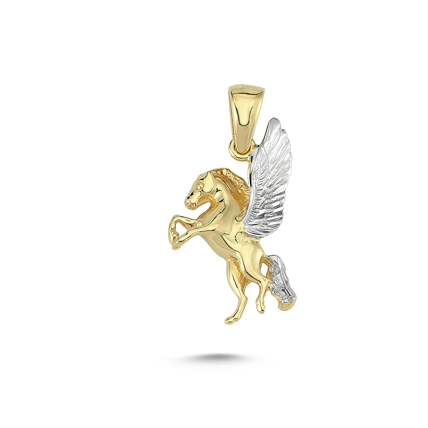 14K Gold Pegasus Animal Charm Necklace