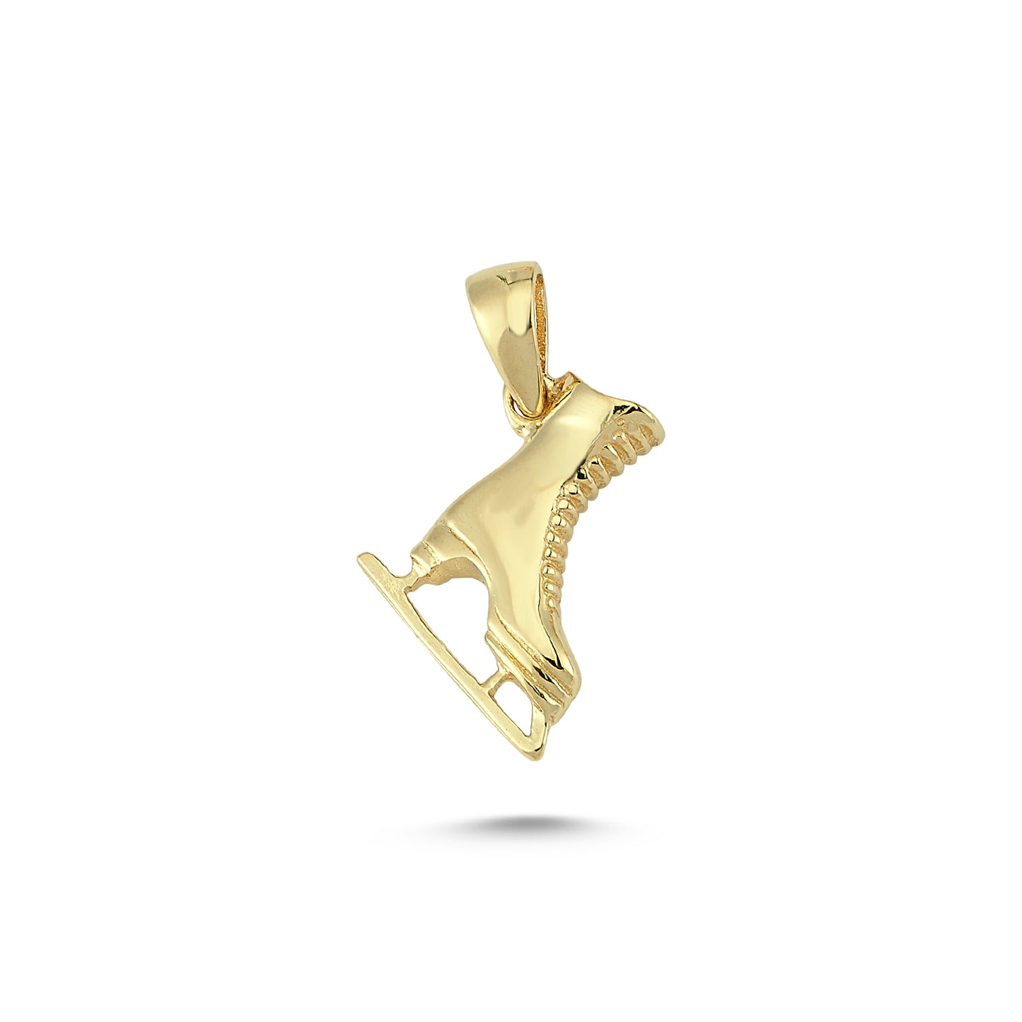 14K Gold Ice Skating Shoes Charm Necklace