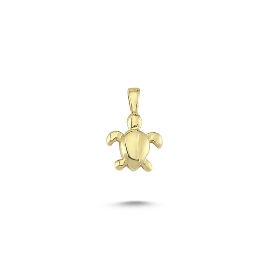 14K Gold Tortoise Animal Charm Necklace