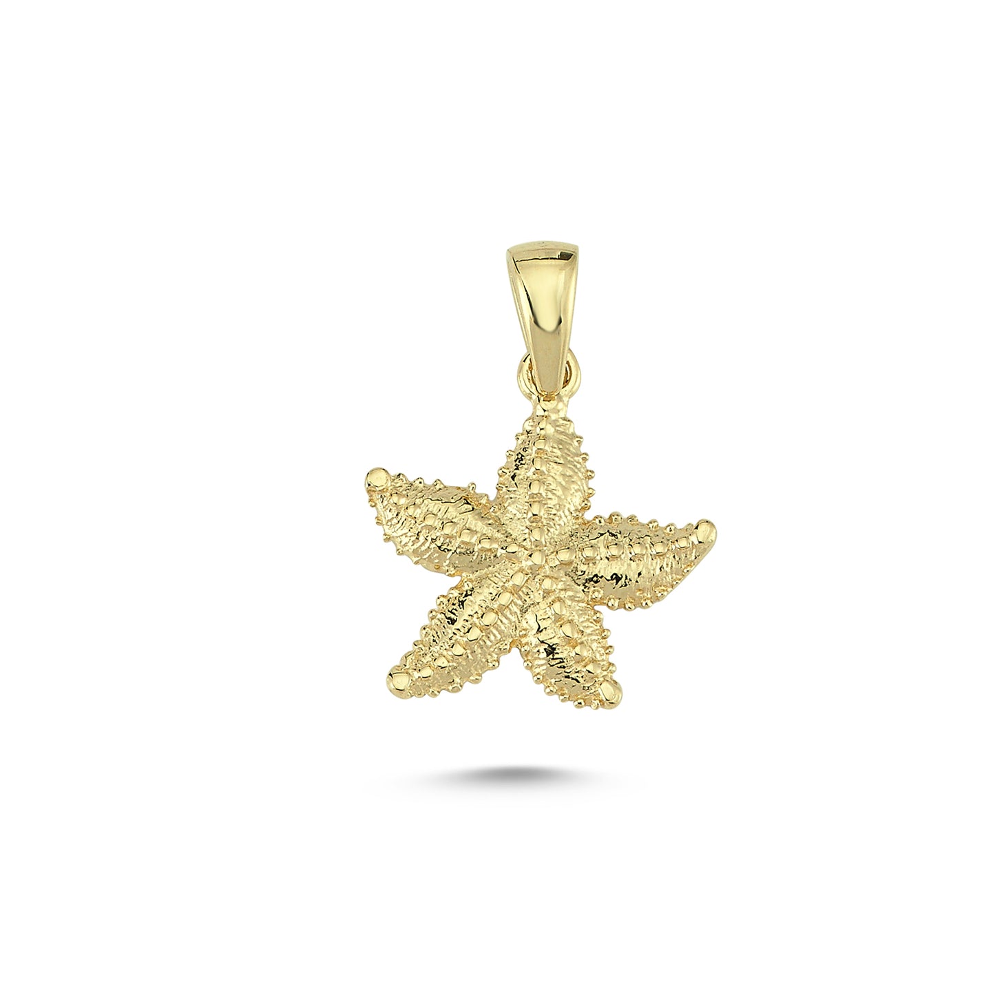 14K Gold Starfish Animal Charm Necklace