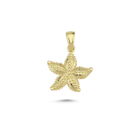 14K Gold Starfish Animal Charm Necklace