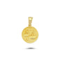 14K Gold Libra Coin Charm Necklace