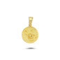 14K Gold Scorpio Coin Charm Necklace