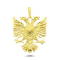 14K Gold Double Eagle Animal Charm Necklace