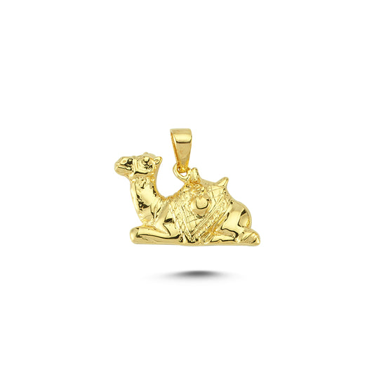 14K Gold Camel Animal Charm Necklace