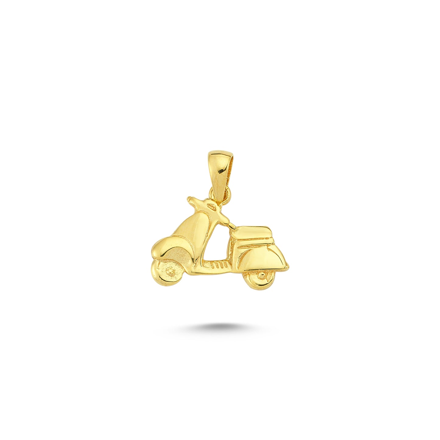 14K Gold Scooter Charm Necklace