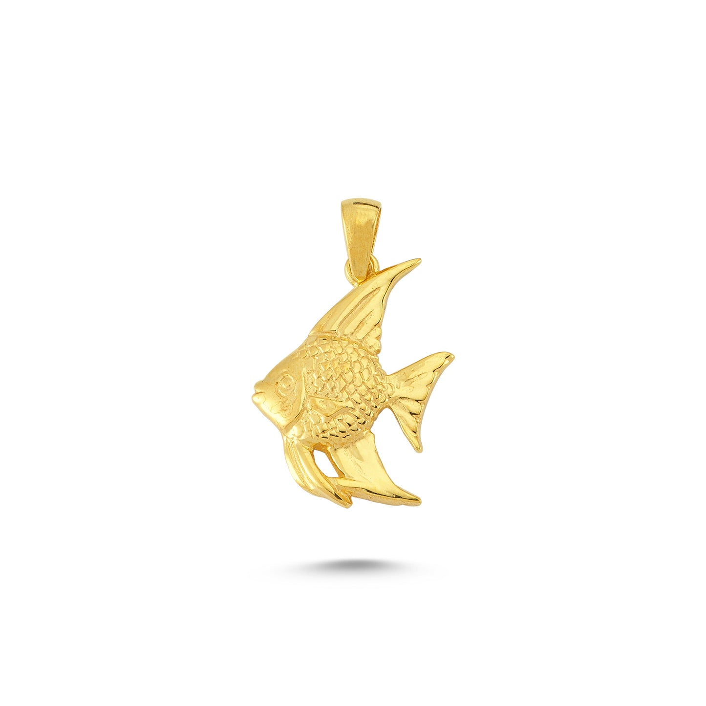 14K Gold Fish Animal Charm Necklace