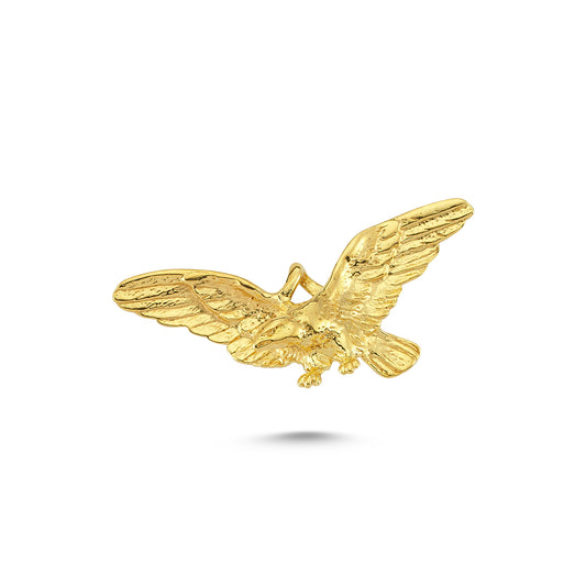 14K Gold Eagle Animal Charm Necklace