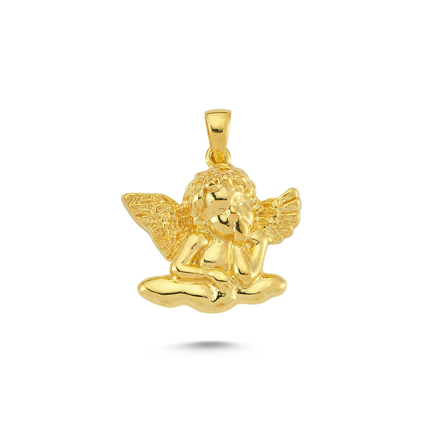 14K Gold Angel Charm Necklace