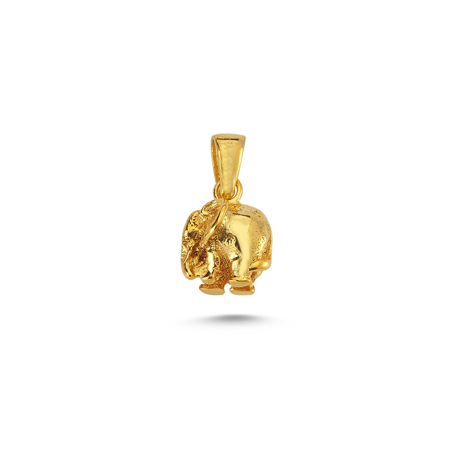 14K Gold Elephant Animal Charm Necklace