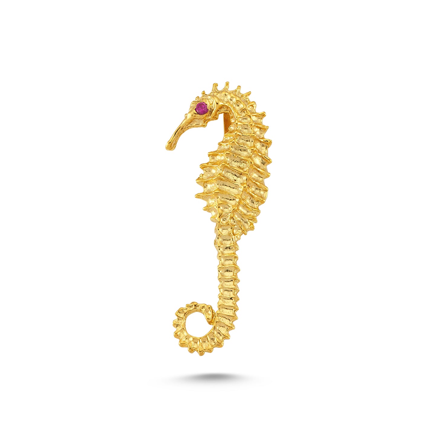 14K Gold Seahorse  Animal Charm Necklace