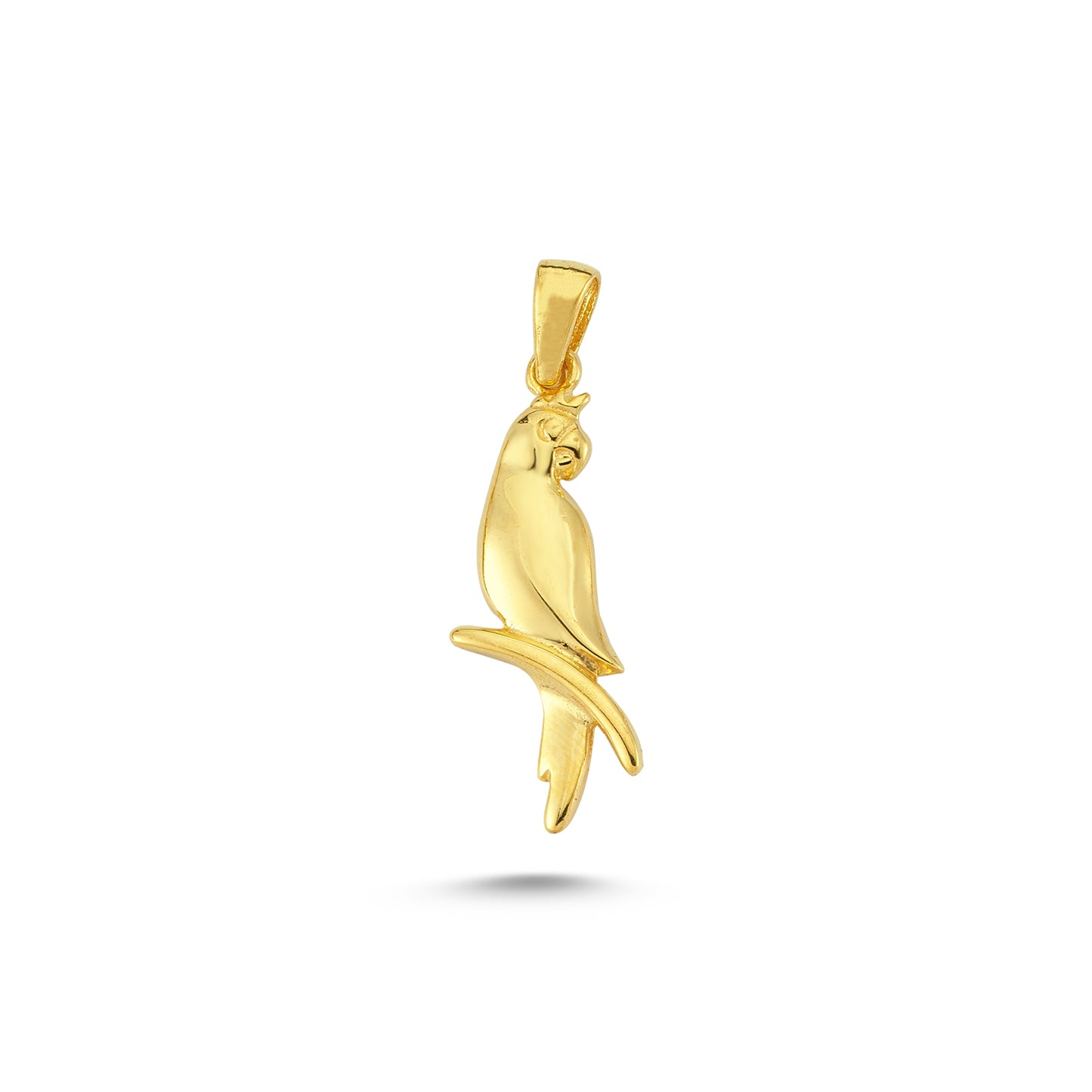 14K Gold Parrot Animal Charm Necklace