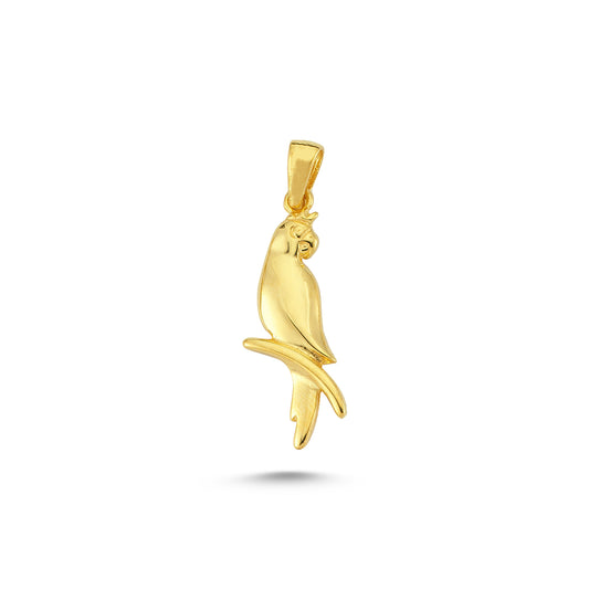 14K Gold Parrot Animal Charm Necklace