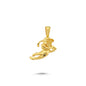 14K Gold Golf Player Charm Necklace