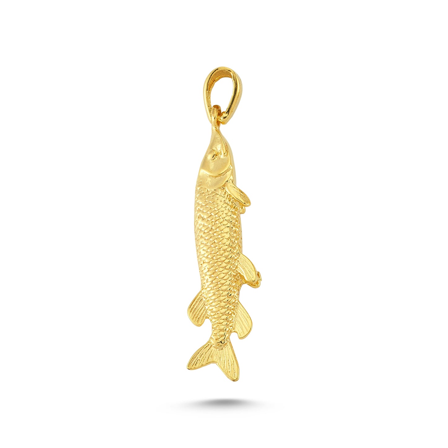 14K Gold Fish Animal Charm Necklace