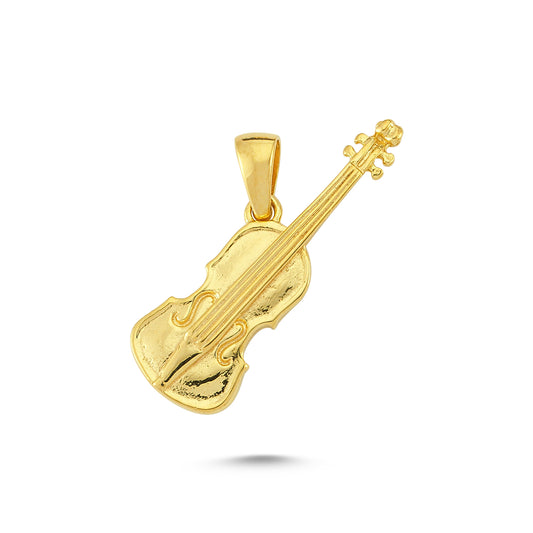 14K Gold Violin Charm Necklace