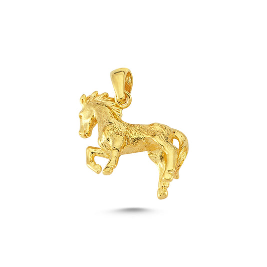 14K Gold Horse Animal Charm Necklace