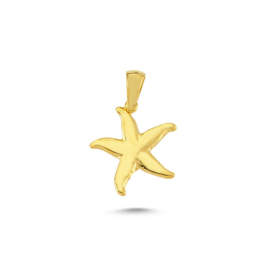 14K Gold Starfish Animal Charm Necklace