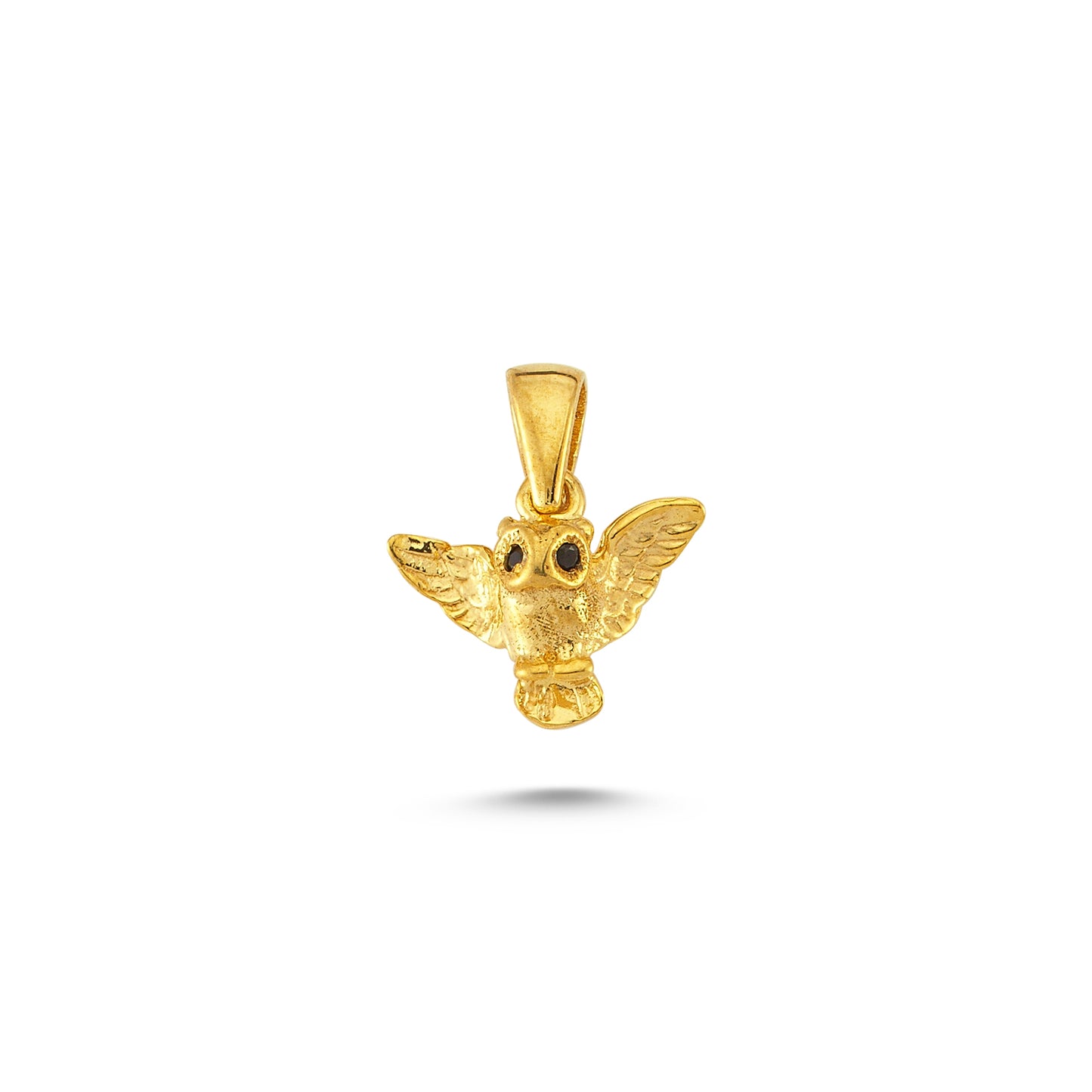 14K Gold Owl Animal Charm Necklace