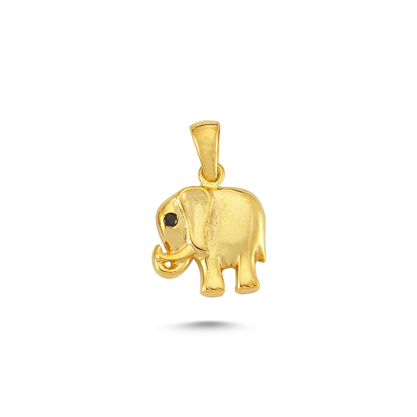 14K Gold Elephant Animal Charm Necklace