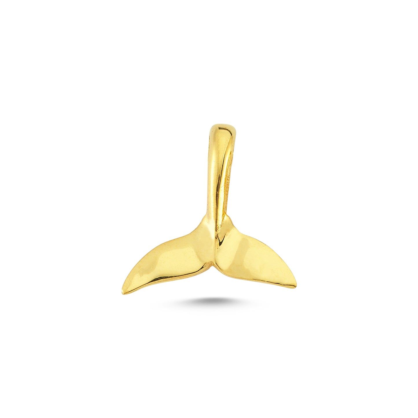 14K Gold Fish Fin Animal Charm Necklace