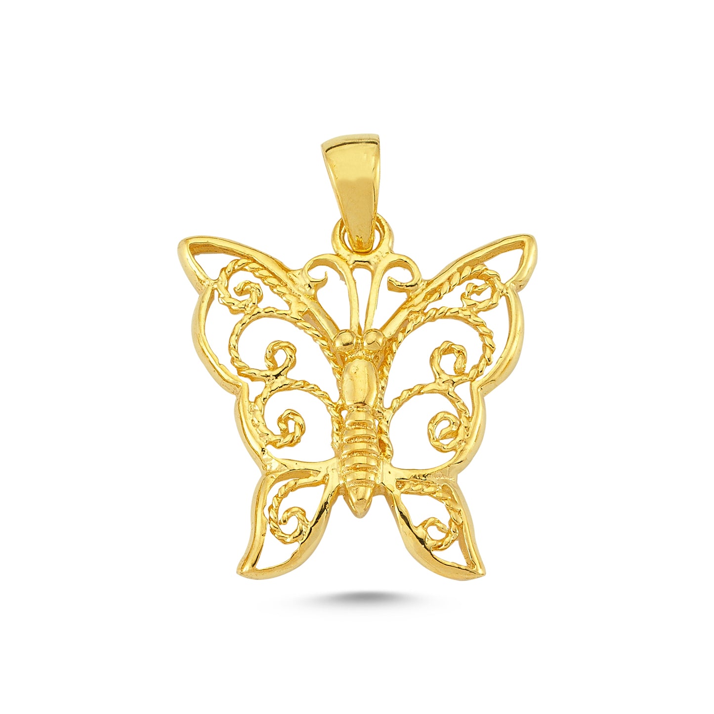 14K Gold Owl Animal Charm Necklace