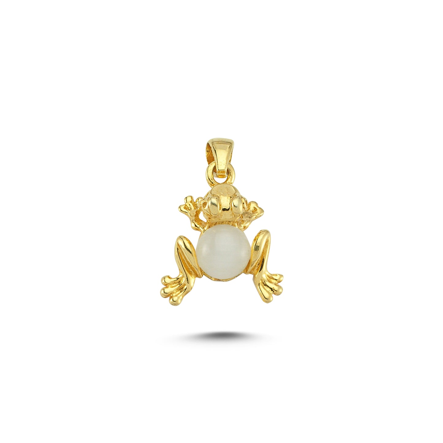 14K Gold Frog Animal Charm Necklace