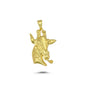 14K Gold Giraffe Head Animal Charm Necklace