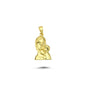 14K Gold Mother Mary with Jesus Charm Necklace