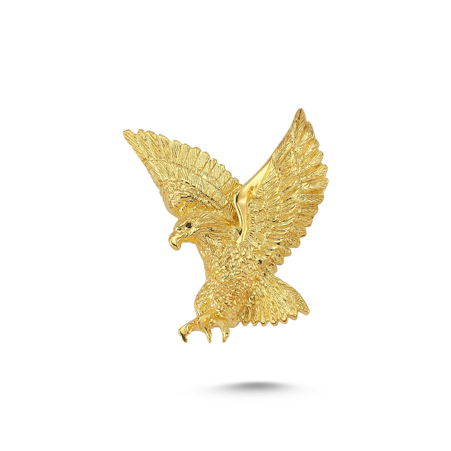 14K Gold Eagle Animal Charm Necklace