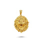 14K Gold Lion Head Animal Charm Necklace