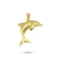 14K Gold Dolphin Animal Charm Necklace