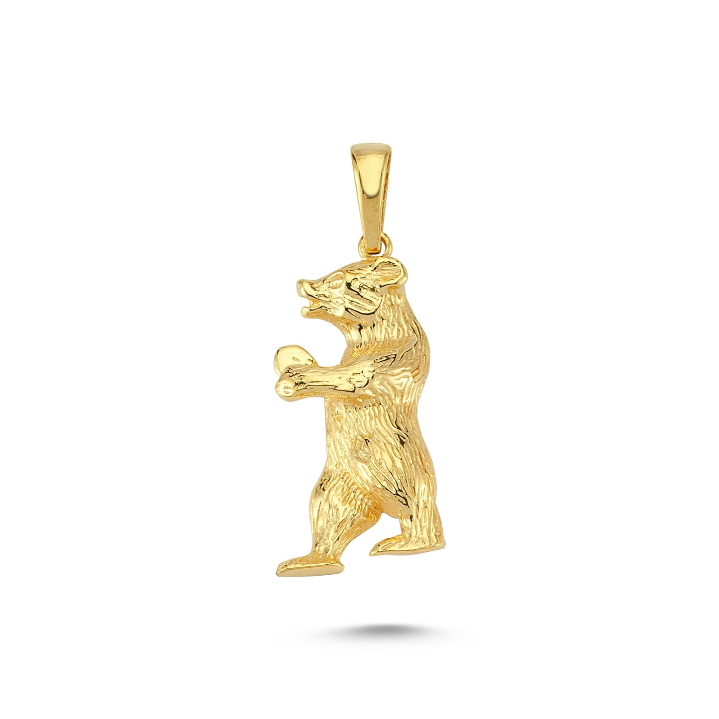 14K Gold Bear Animal Charm Necklace