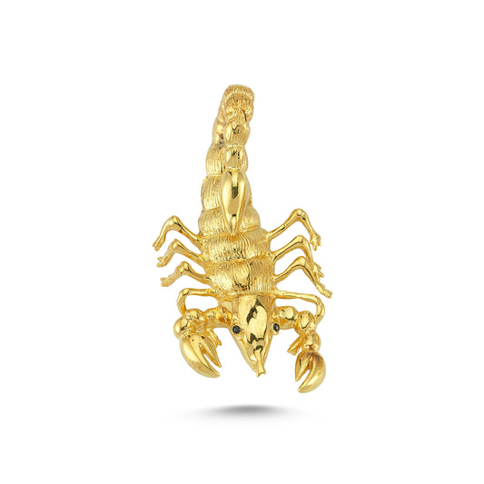 14K Gold Scorpion Animal Charm Necklace