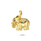 14K Gold Elephant Animal Charm Necklace