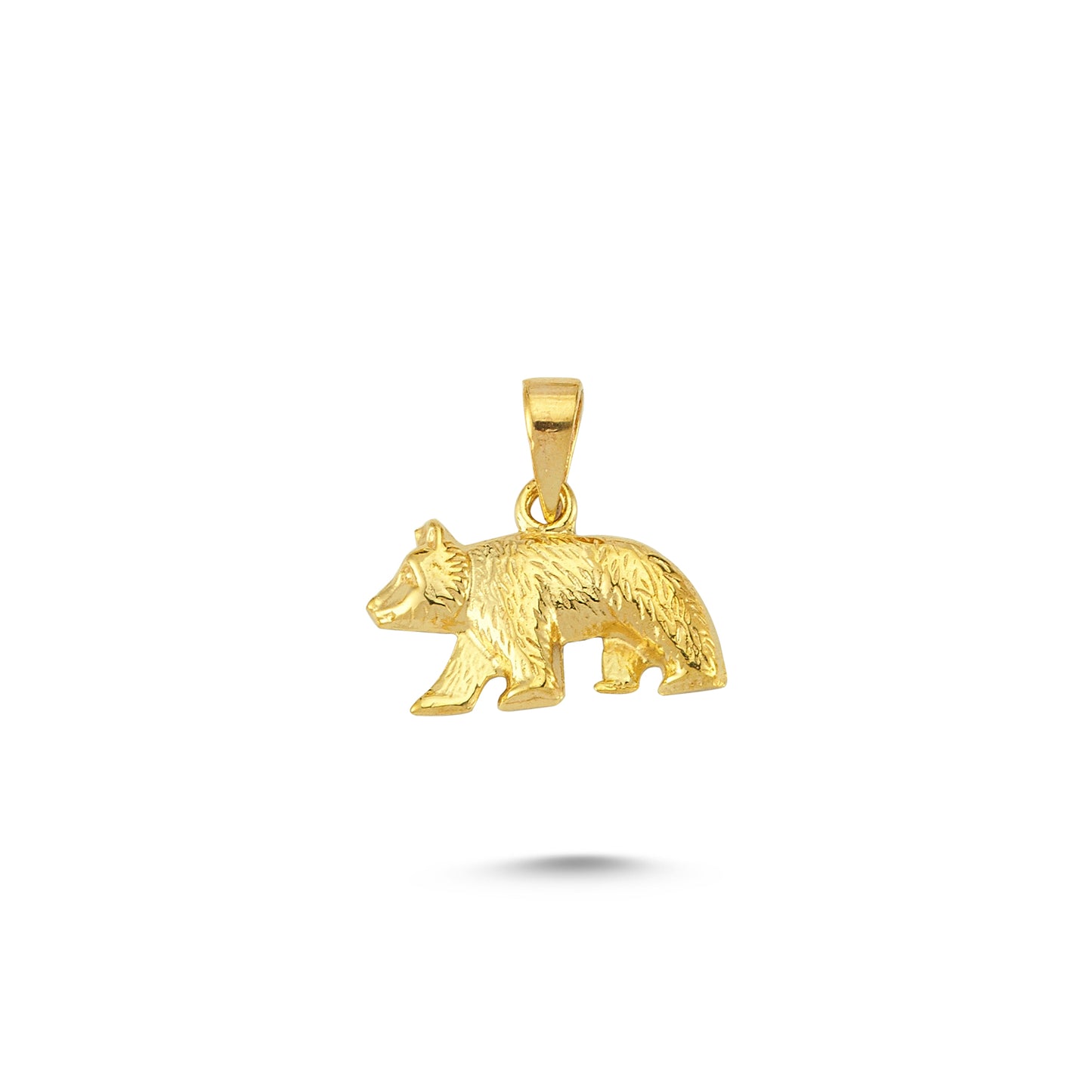 14K Gold Bear Animal Charm Necklace