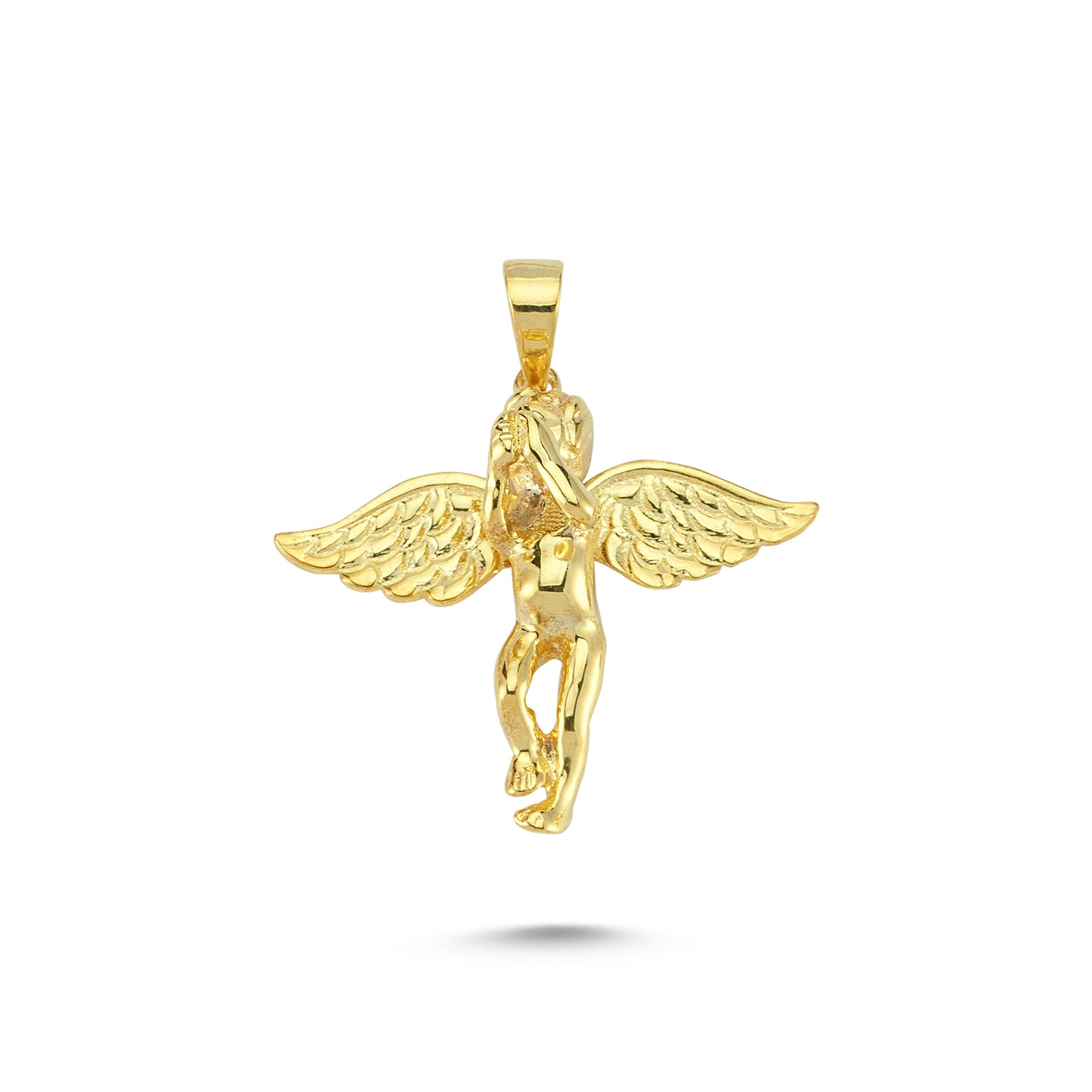 14K Gold Angel Charm Necklace