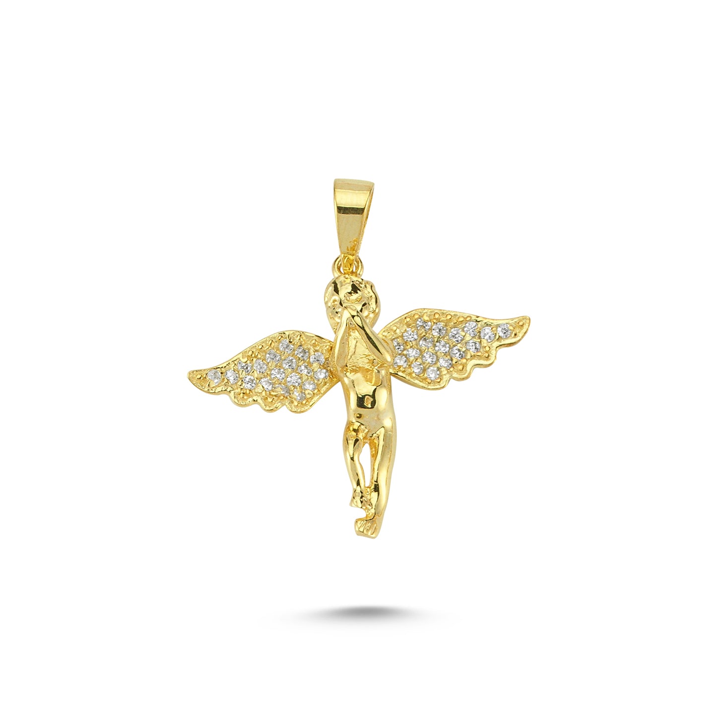 14K Gold Angel Charm Necklace