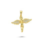 14K Gold Angel Charm Necklace