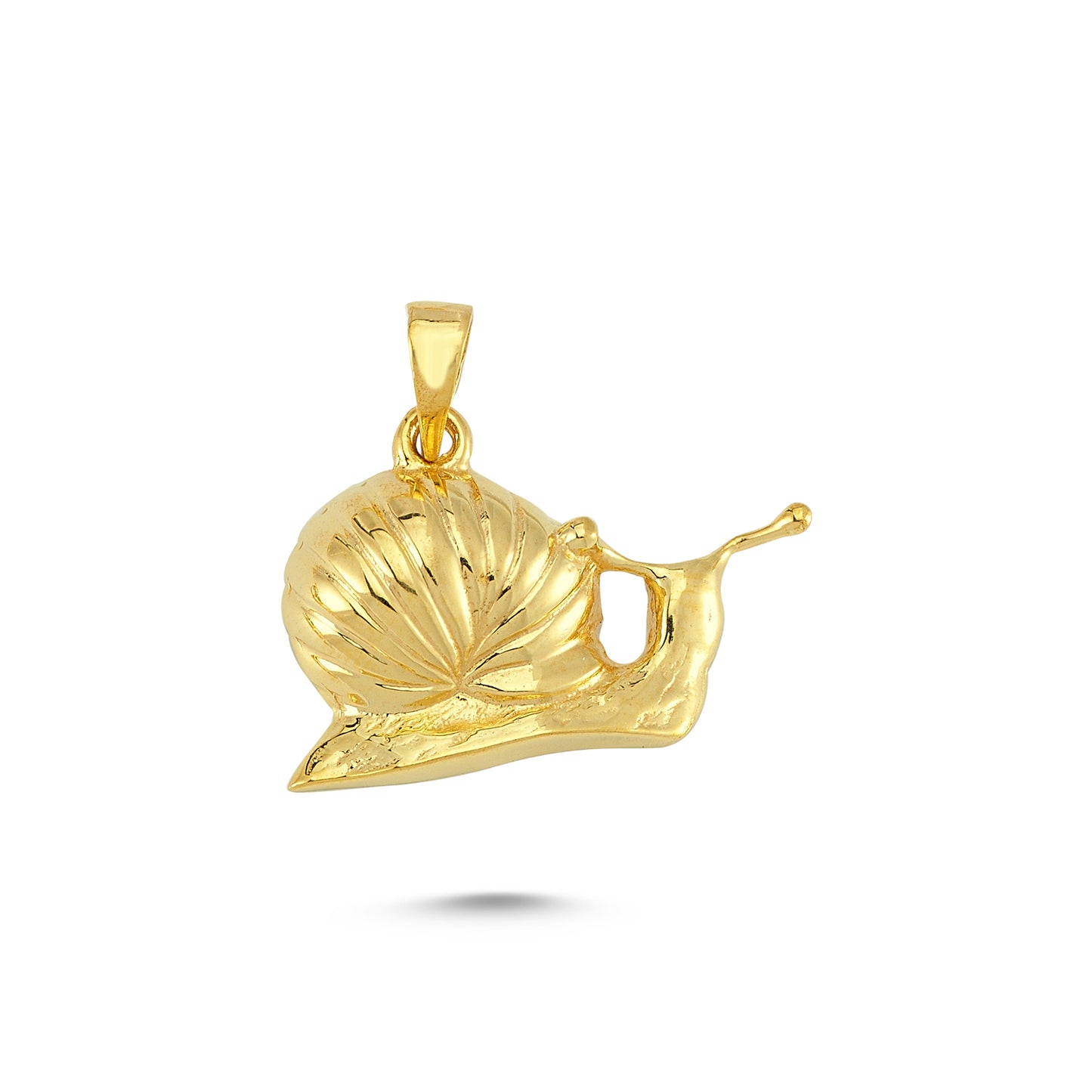 14K Gold Snail Animal Charm Necklace