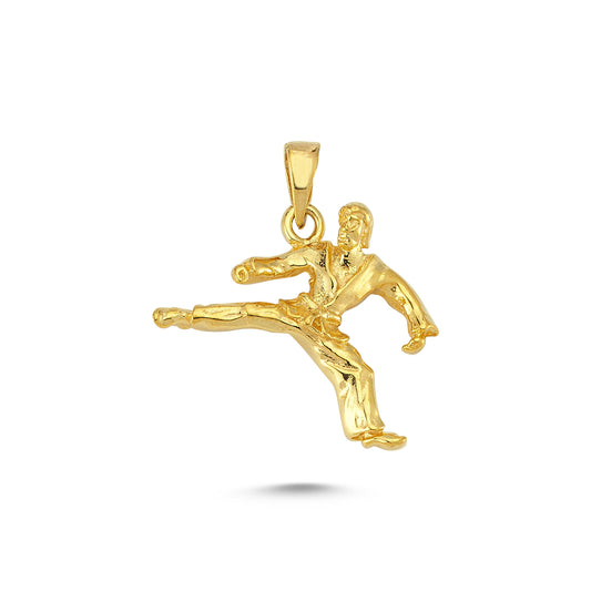 14K Gold Karate Charm Necklace