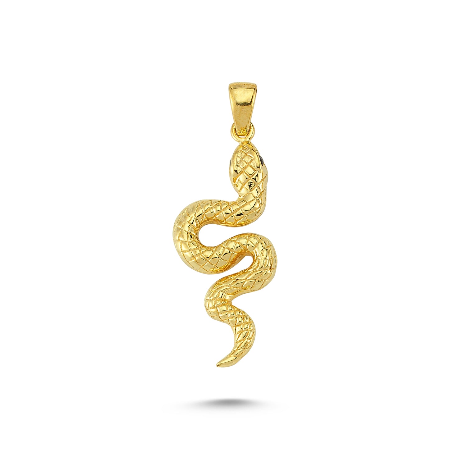 14K Gold Snake Animal Charm Necklace