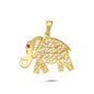 14K Gold Elephant Animal Charm Necklace