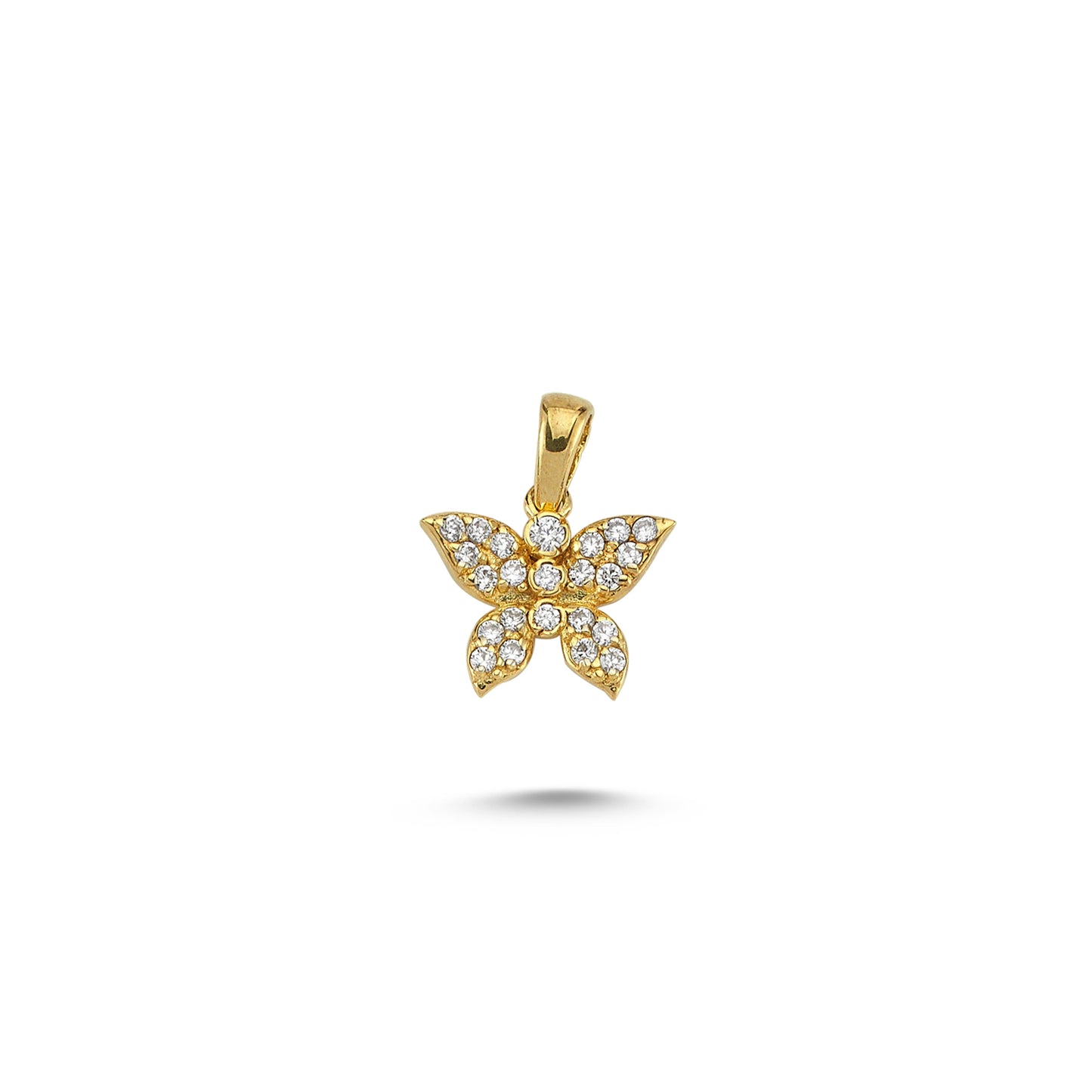 14K Gold Butterfly Animal Charm Necklace