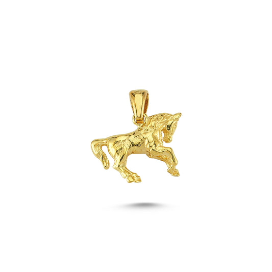 14K Gold Horse Animal Charm Necklace