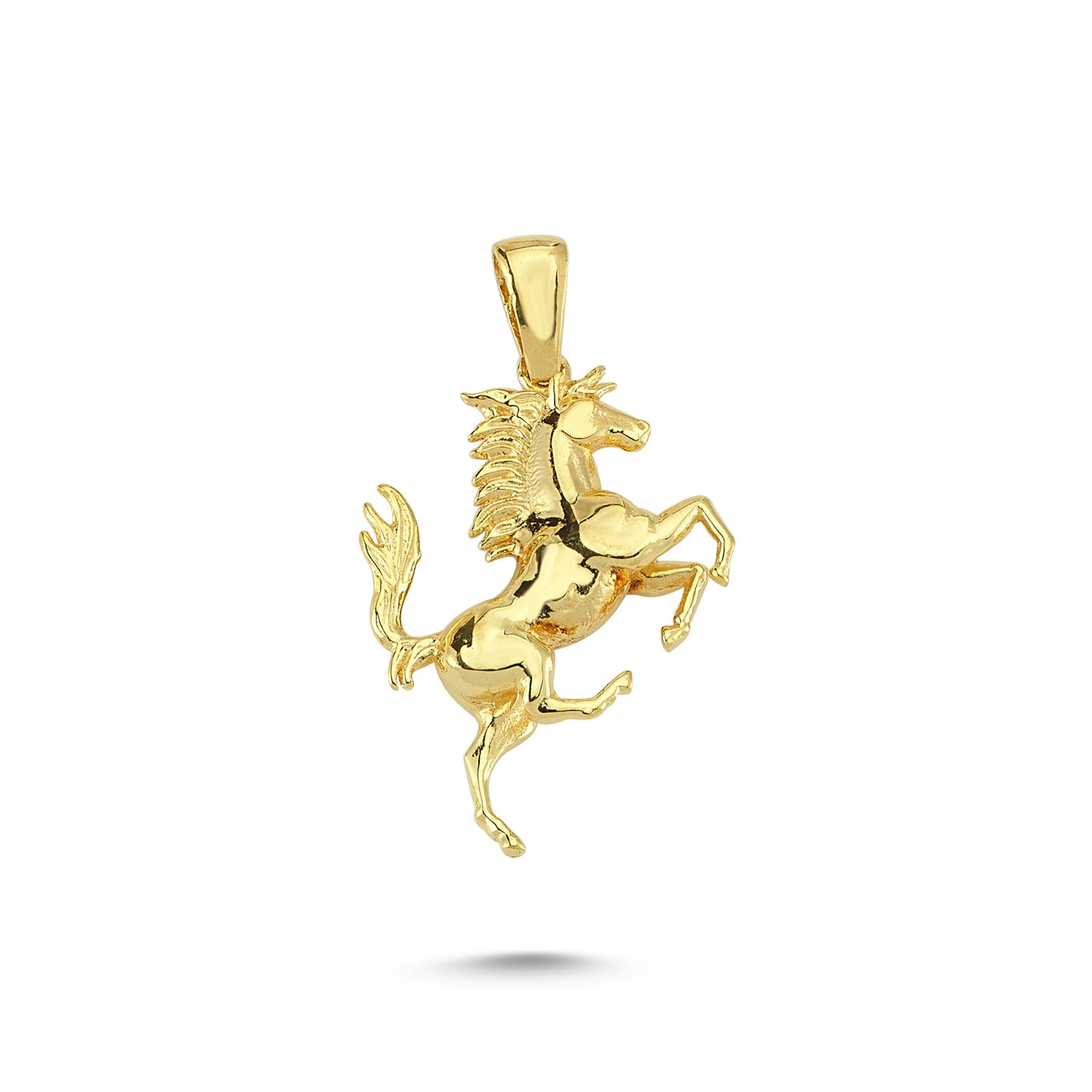 14K Gold Horse Animal Charm Necklace